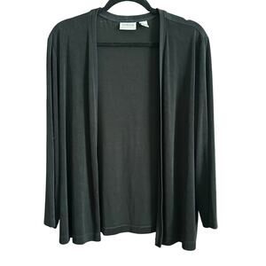 CHICO's TRAVELERS | Black Open Front Travel Cardigan Wrinkle free | Extra Large